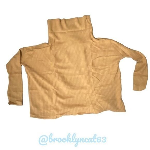 Free People Juicy Sweater Long Sleeve Cowl Neck Gold Harvest Moon S - Picture 11 of 15